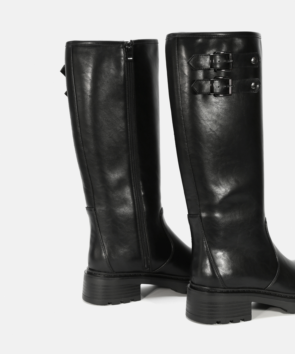 Botas ca&ntilde;a alta hebillas image number null